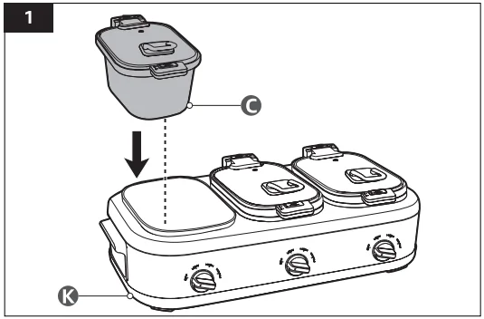 Amazon Basics Triple Slow Cooker 2