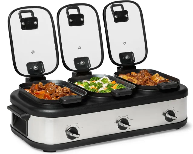 Amazon Basics Triple Slow Cooker prod