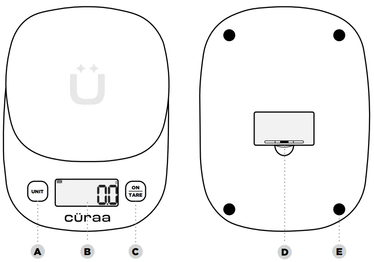 CÜRAA Kitchen Weighing Scale 2