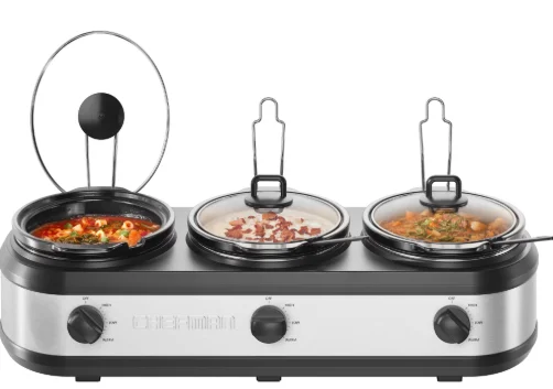 Chefman Triple Slow Cooker-Buffet Server prod