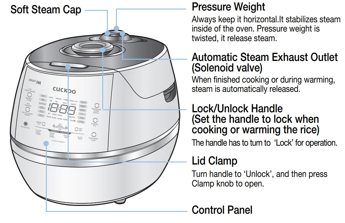 Cuckoo 10-cup Induction Heating Pressure Rice Cooker 3