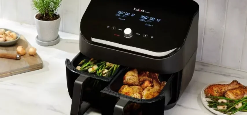 Instant Pot Vortex Plus 8QT ClearCook Air Fryer feat