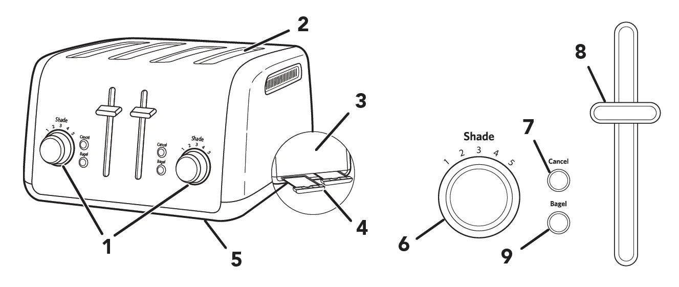 KitchenAid 4-Slice Toaster with Manual High-Lift Lever User Guide KitchenAid 4-Slice Toaster with Manual High-Lift Lever 1