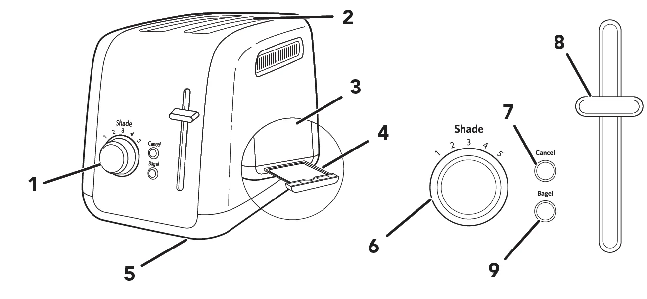 KitchenAid 4-Slice Toaster with Manual High-Lift Lever User Guide KitchenAid 4-Slice Toaster with Manual High-Lift Lever 2