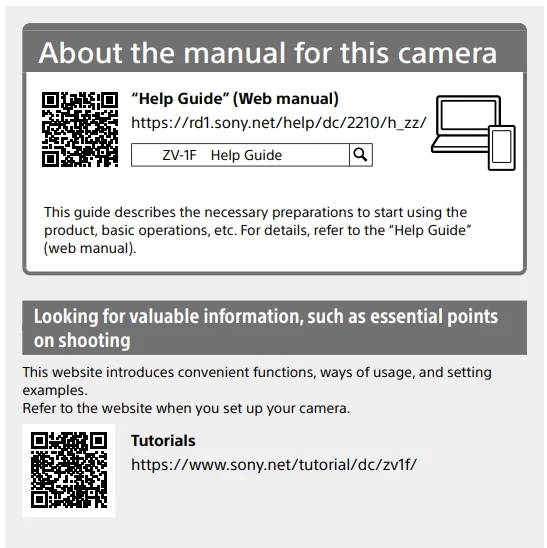 Sony ZV-1F Digital Camera 1