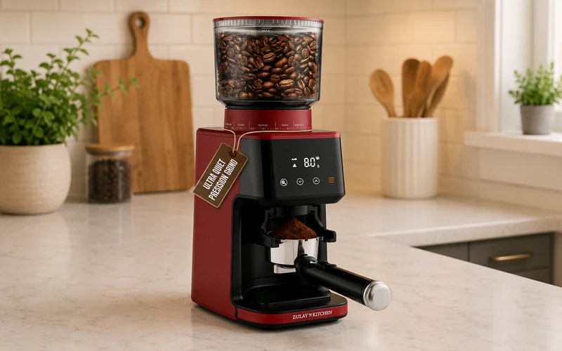 Zulay Kitchen Espresso Coffee Grinder feat