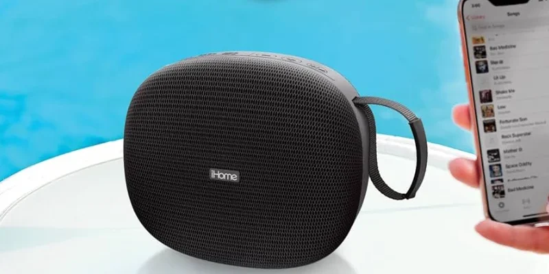 iHome iBT330 Splash Resistant Bluetooth Speaker feat
