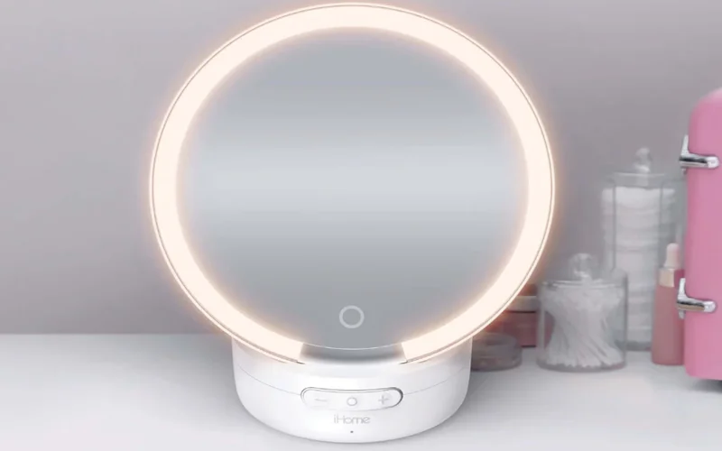 iHome iCVBT9W Travel Makeup Mirror feat