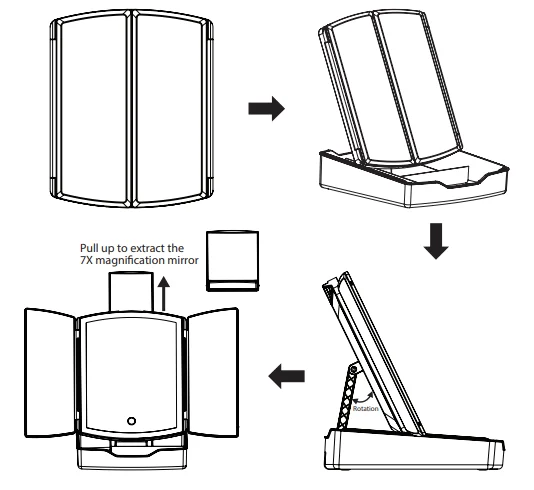 iHome iCVS30 Travel Mirror 6