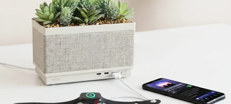 iHome iPP60 Powerplant Charging Station feat